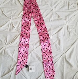 Silk pink flower scarf